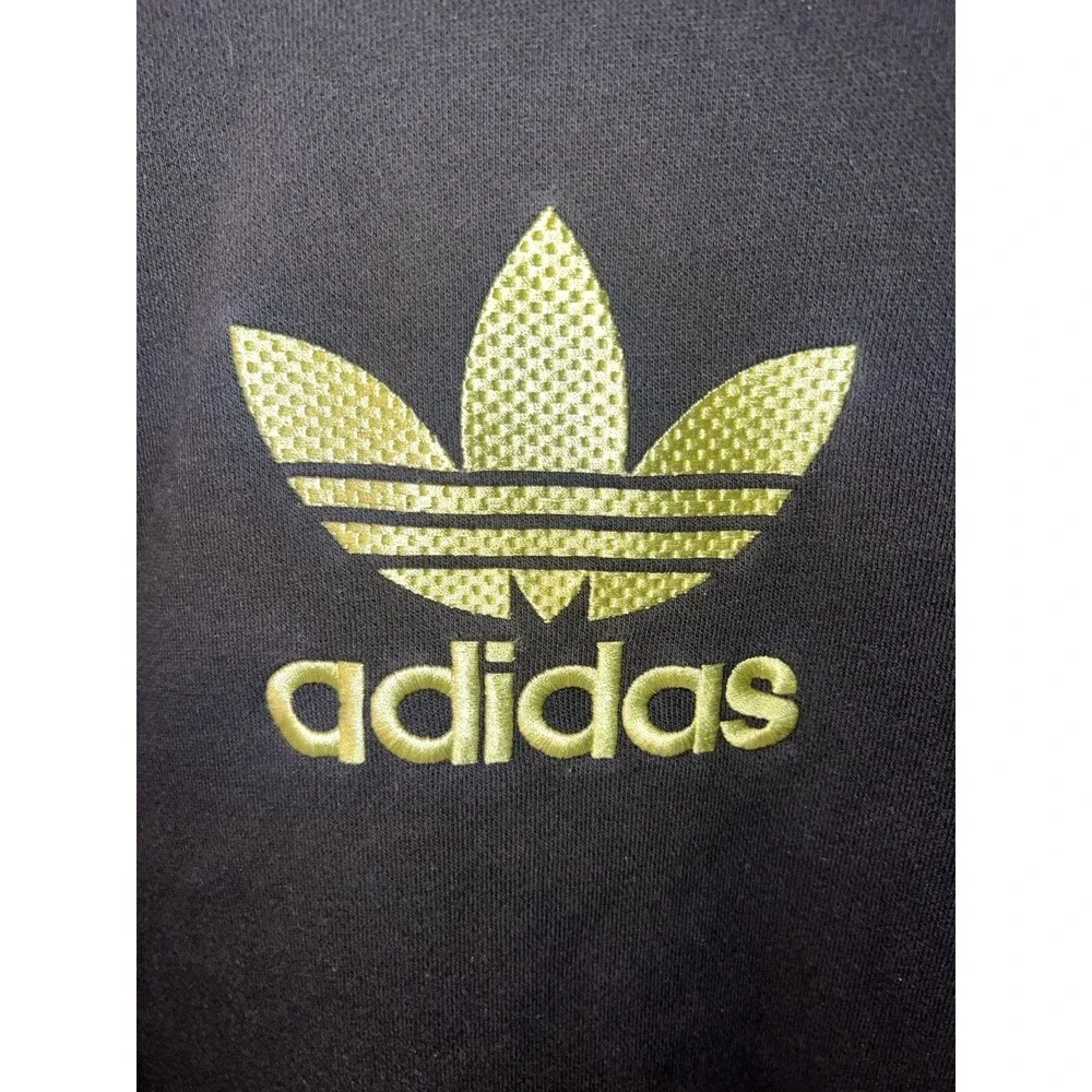 Adidas Sweatshirt XL Embroidered Trefoil Logo Crewneck Three Stripe Vintage Y2K